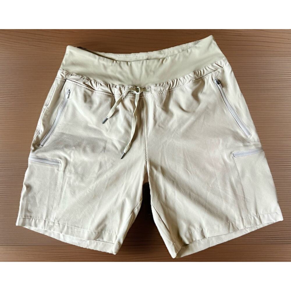 NWT dbla Beige Hiking Shorts Womens L Athleisure Travel Active Quick Dry Zip